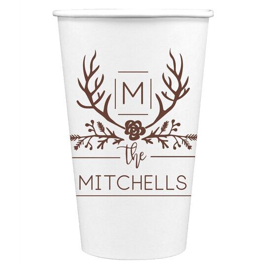 Family Antlers Paper Coffee Cups